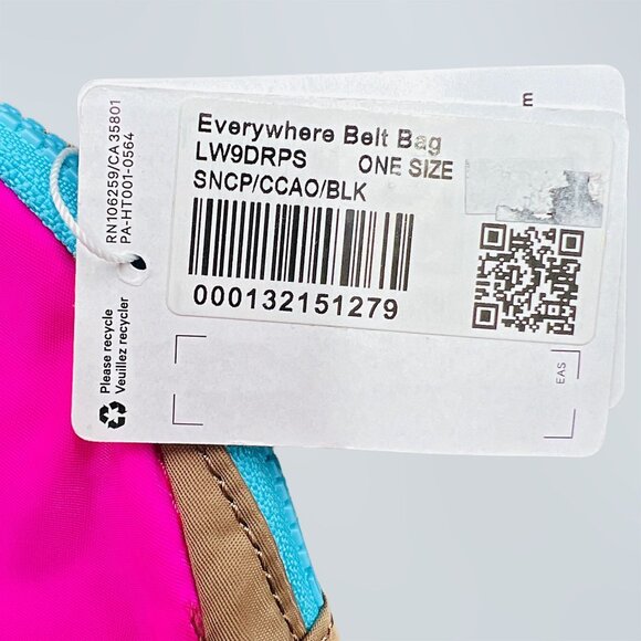 Lululemon Everywhere 1L Sonic Pink/Cacao Belt Bag RARE Fanny Bag Crossbody NWT - Picture 10 of 10